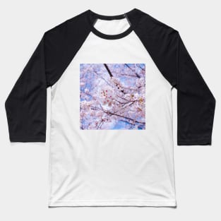 SCENERY 35 - White Blooming Flower Blue Sky Baseball T-Shirt